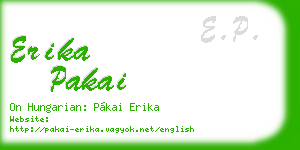 erika pakai business card