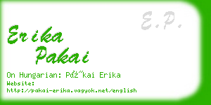 erika pakai business card